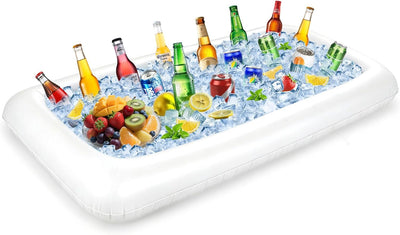 Barra de hielo inflable grande para fiestas en la piscina, barbacoa, picnic y camping