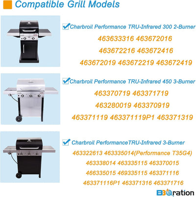 Rejilla parrilla 17pulg para Charbroil TRU-Infrared 450