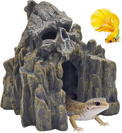 Adornos acuario cráneo montaña para peces y reptiles