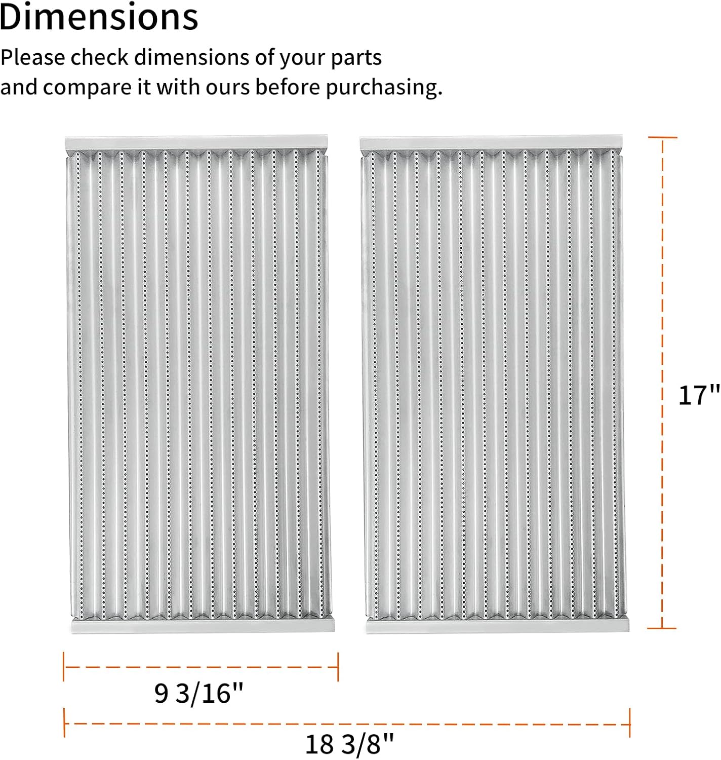 Emisor plate grill para parrilla Tru-Infrared 2 quemadores