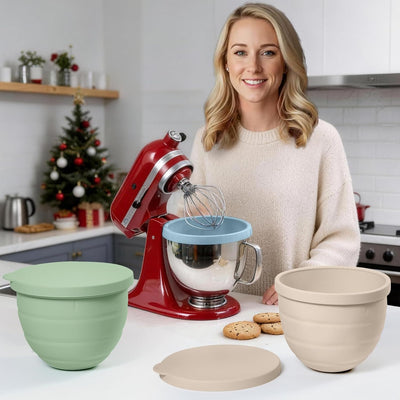 Juego 3 Recipientes Silicona para Mezcladora KitchenAid 5qt