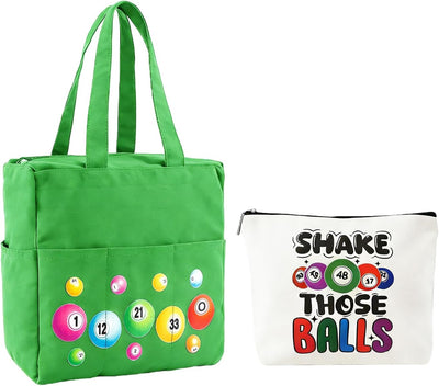 Bolsas de bingo con cremallera y bolsillo poliéster para Daubers