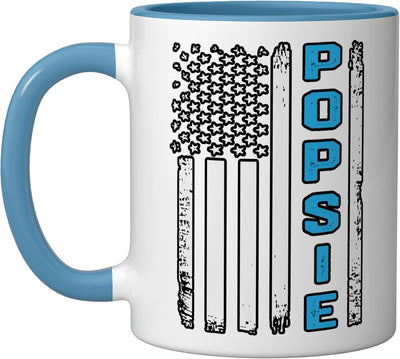 Taza Cerámica Bandera Americana Azul Blanco