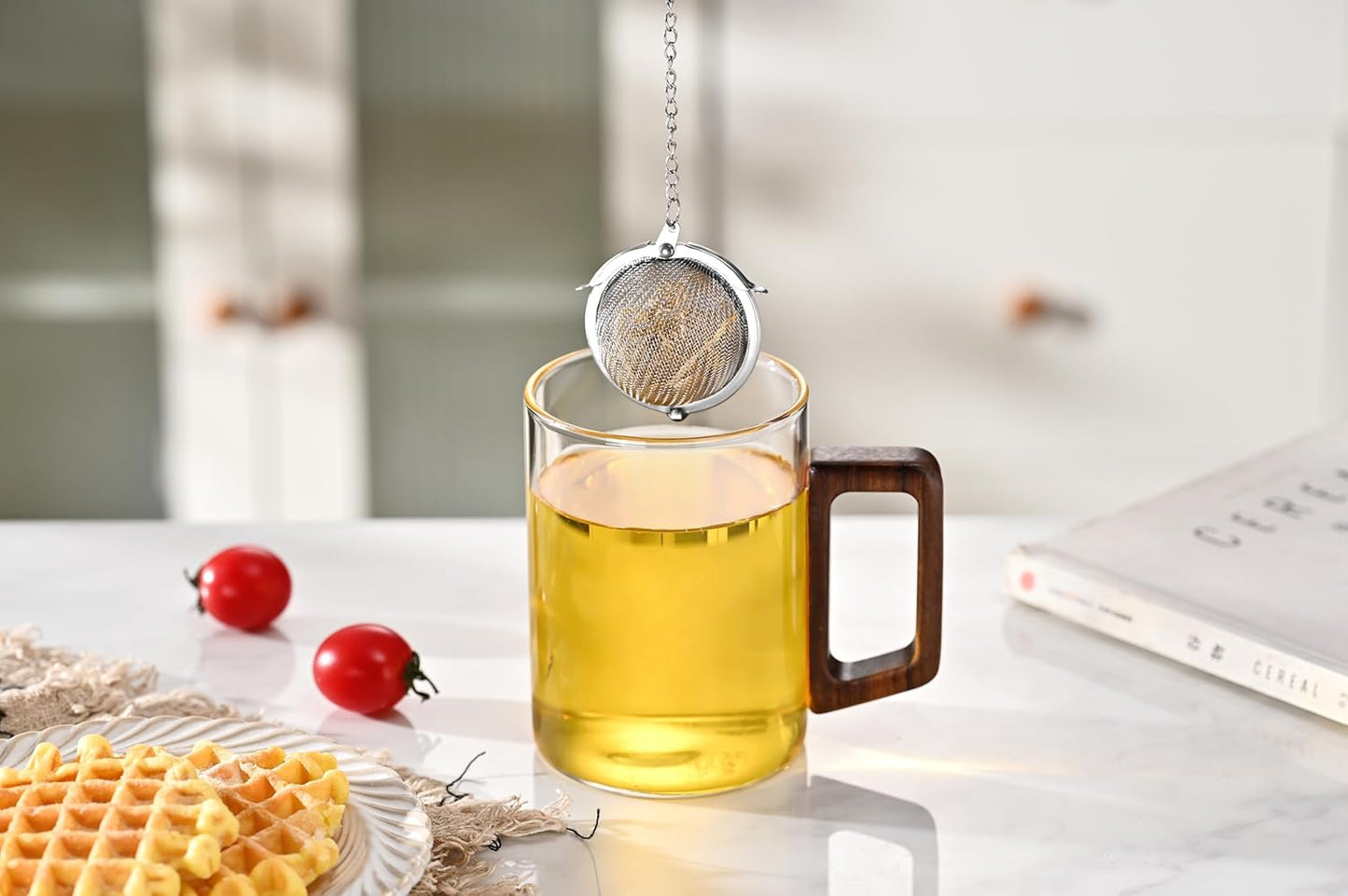 Bola de té de acero inoxidable para infusor de té de margarita