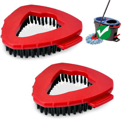 Cabezal trapeador comp. RinseClean 2 cepillos cerdas duras