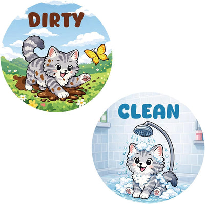 Imán magnético lavavajillas diseño gato reversible cocina