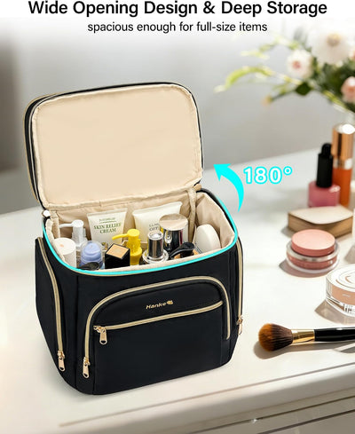 Neceser mujer viaje doble capa 12.2L resistente agua