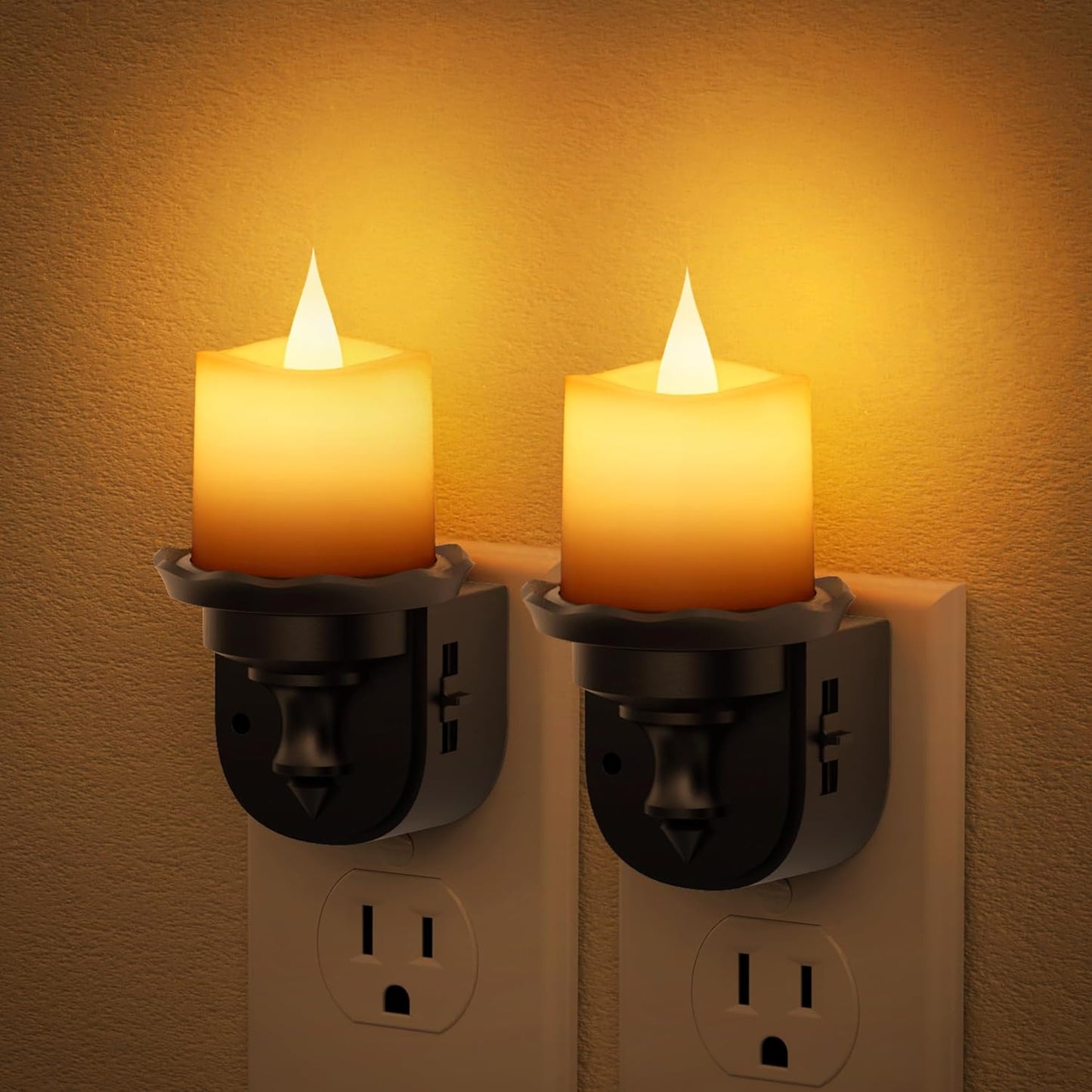 Luces nocturnas enchufables pared pack 2 con sensor