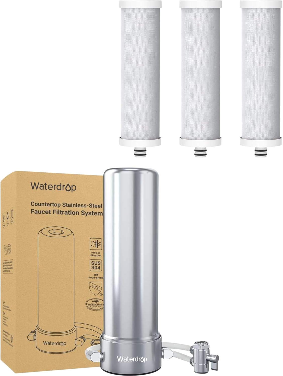 Filtro agua grifo acero inox 5 etapas NSF/ANSI 42