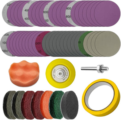 Kit reparación faros automóvil con disco lija 60-3000