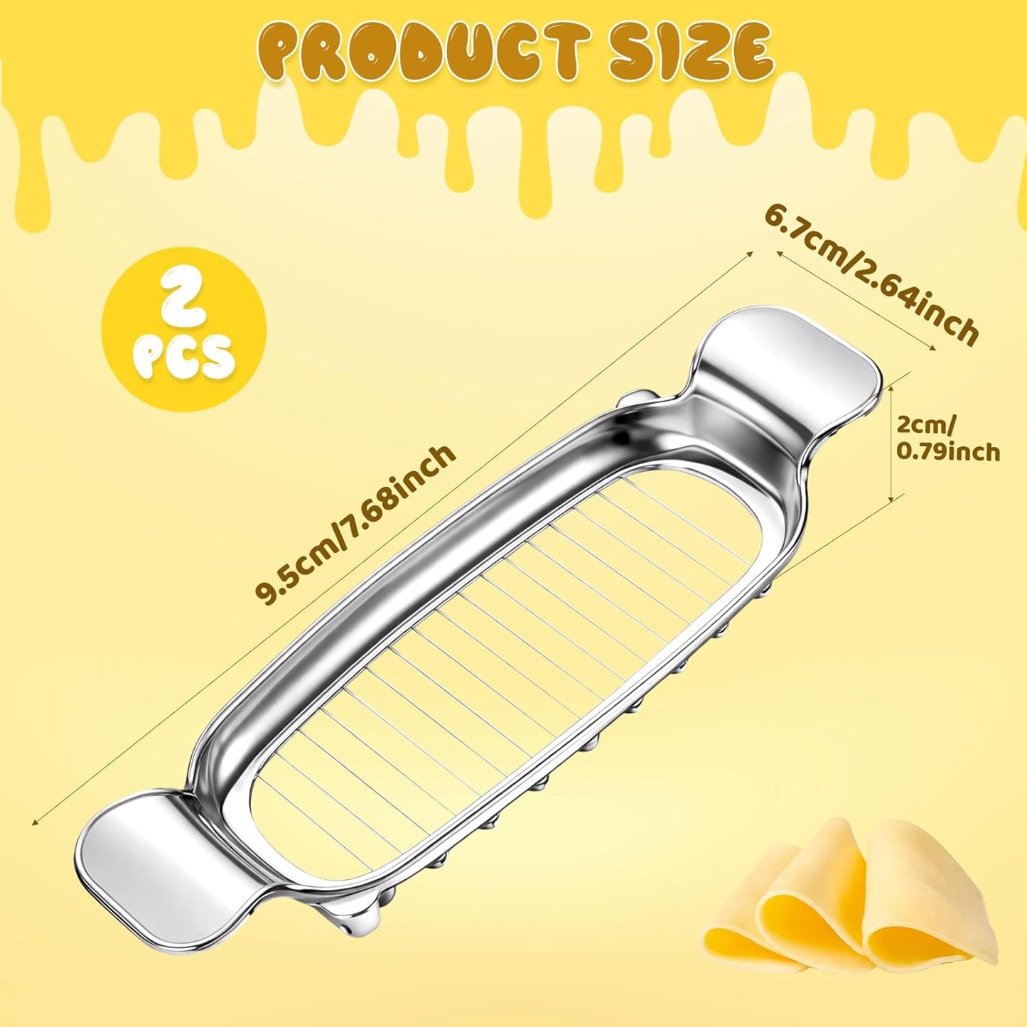 Cortador mantequilla queso acero inox mango ergonómico