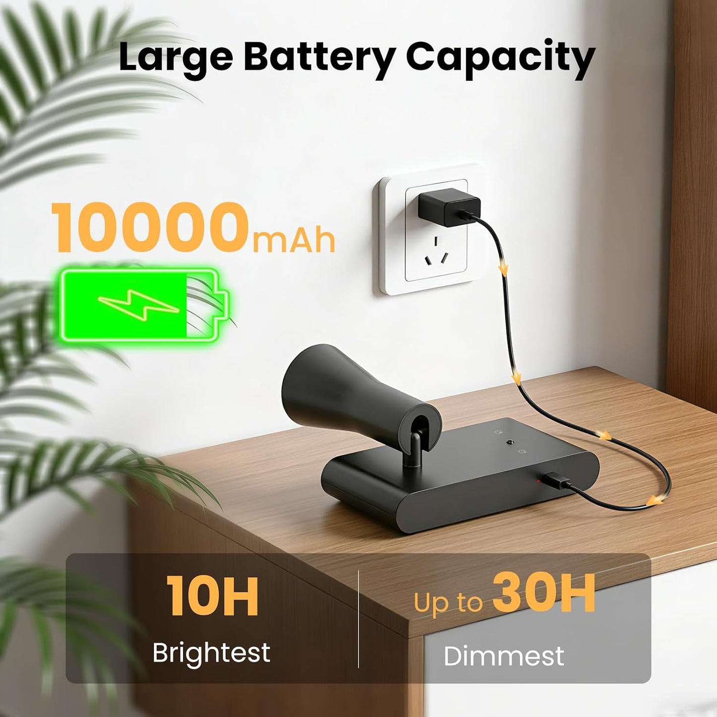 Luz pared LED recargable 10000mAh 3temp color