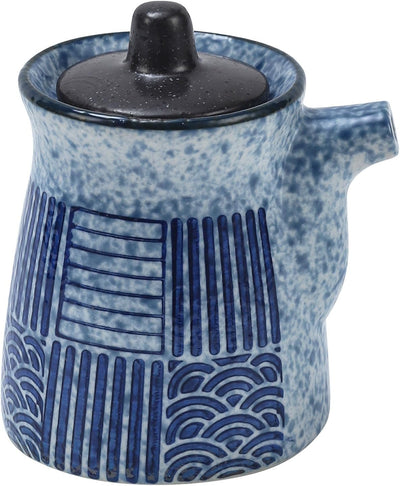 Botella de condimentos con tapa de cerámica retro