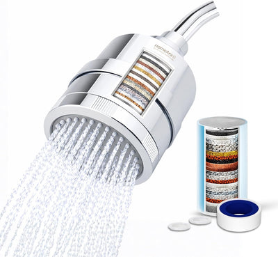Filtro ducha alta presión 15 etapas suaviza agua elimina cloro