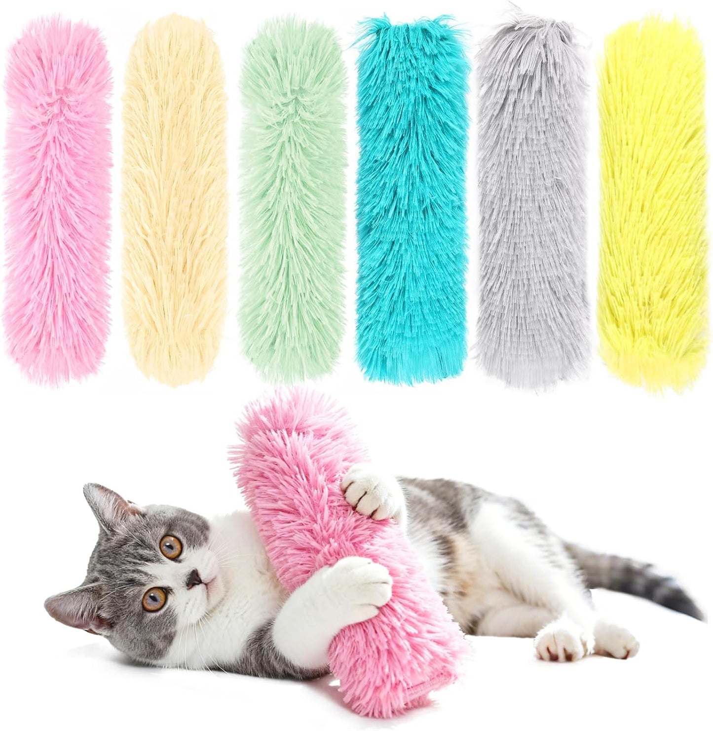 Juguetes para gatos 6 pzas pateadores hierba gatera