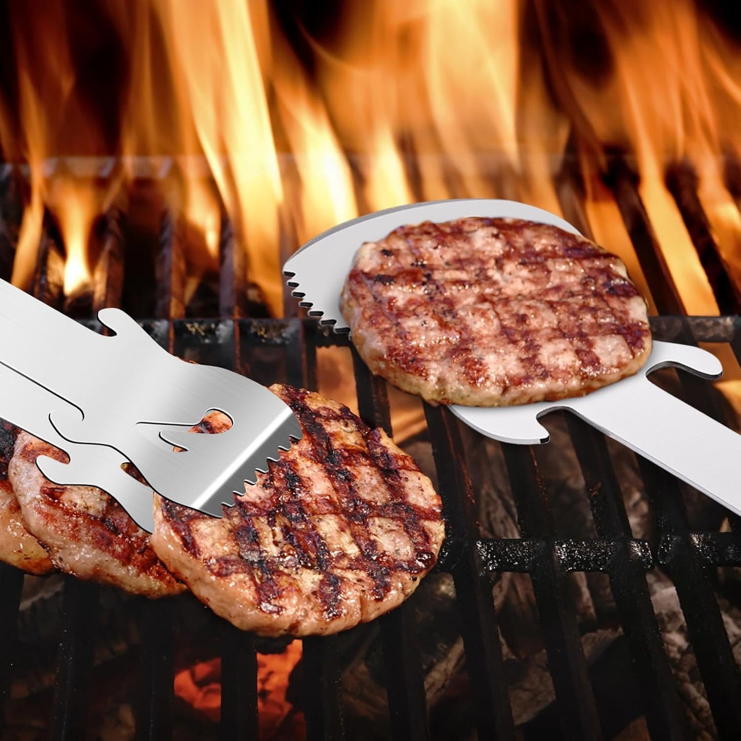 Set 2 Pzas Parrilla Guitarra Acero Inox para Papá