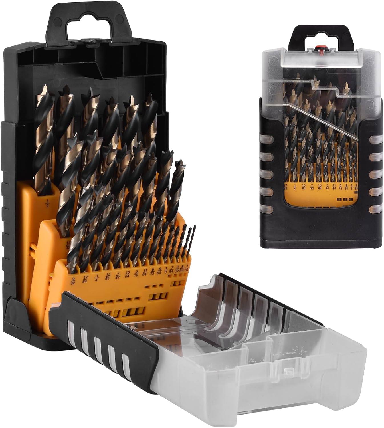 Set 29 Brocas HSS Madera Dura con Estuche 1/16-1/2pulg