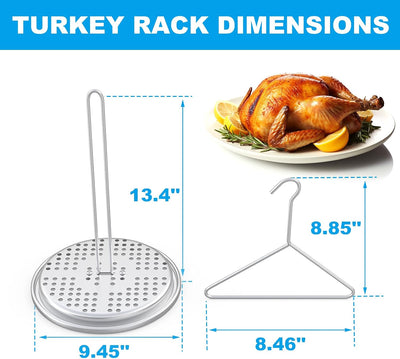 Kit accesorios freidora pavo soporte pollo aves gancho elevacion