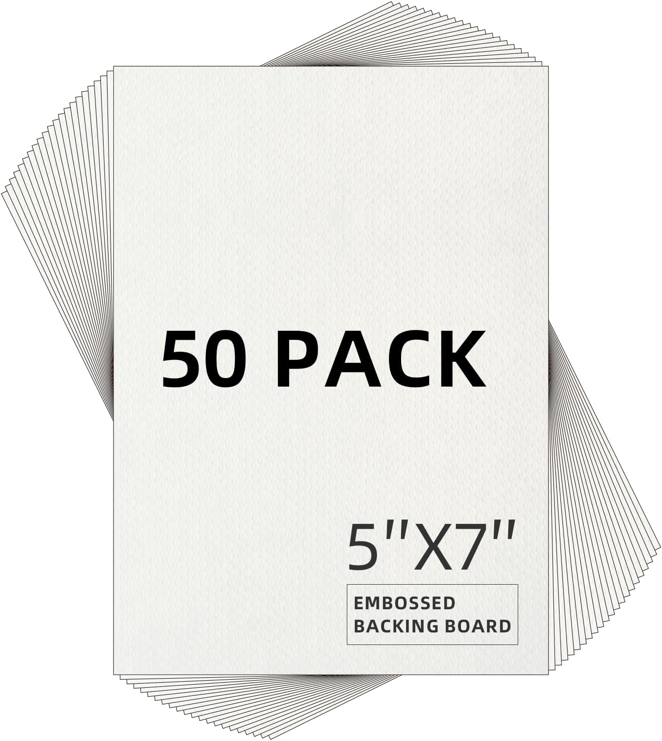 50 Tableros Respaldo Blanco 5x7 Sin Ácidos 4 Capas