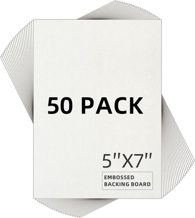 50 Tableros Respaldo Blanco 5x7 Sin Ácidos 4 Capas