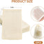 Bolsas de muselina para especias 4 x 6 pulgadas sin blanquear con cordón reutilizables