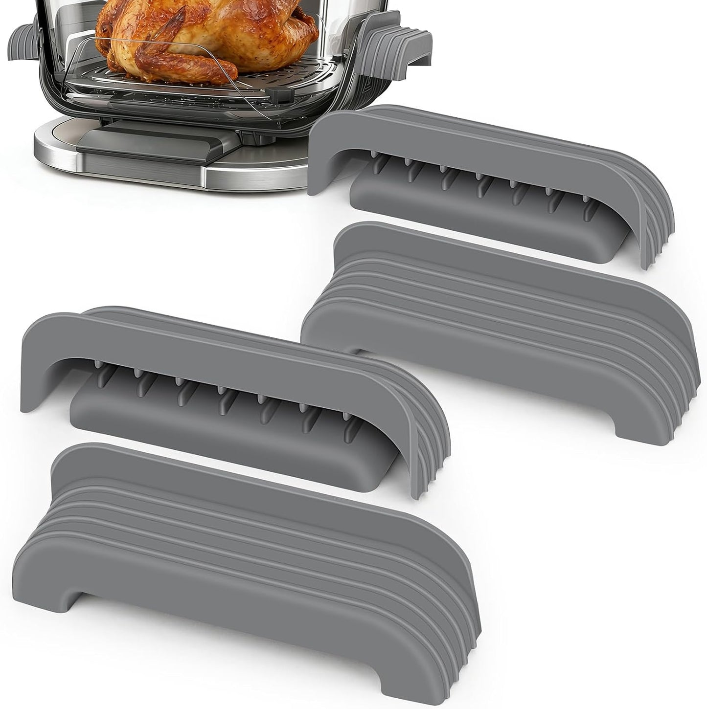 4 Fundas silicona freidora aire Ninja Cleancr 2.5-6qt gris