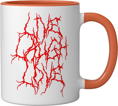 Taza cerámica para Halloween con frase irónica en negro y amarillo