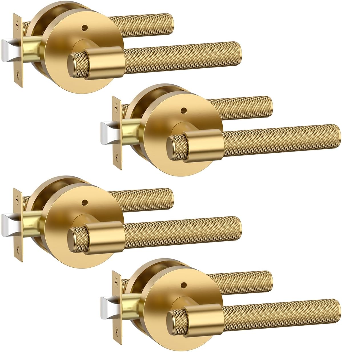 4 Manijas Puerta Bronce Champán Resistentes Interiores