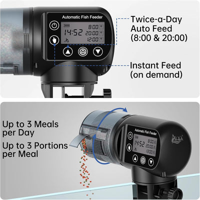 Comedero automático para peces con temporizador LCD 6.8oz