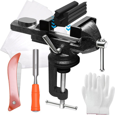 Kit agarre golf 2.95pulg base giratoria 360° 15 cintas guantes