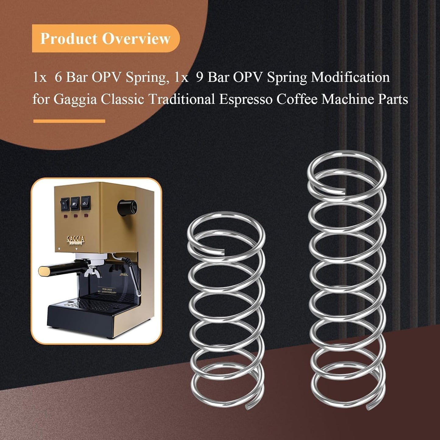 Resorte OPV 6-9 bares para cafetera Espresso Gaggia