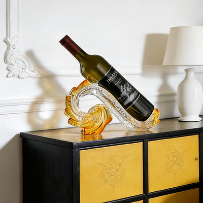 Portavinos forma onda para cocina y sala regalo amante vino
