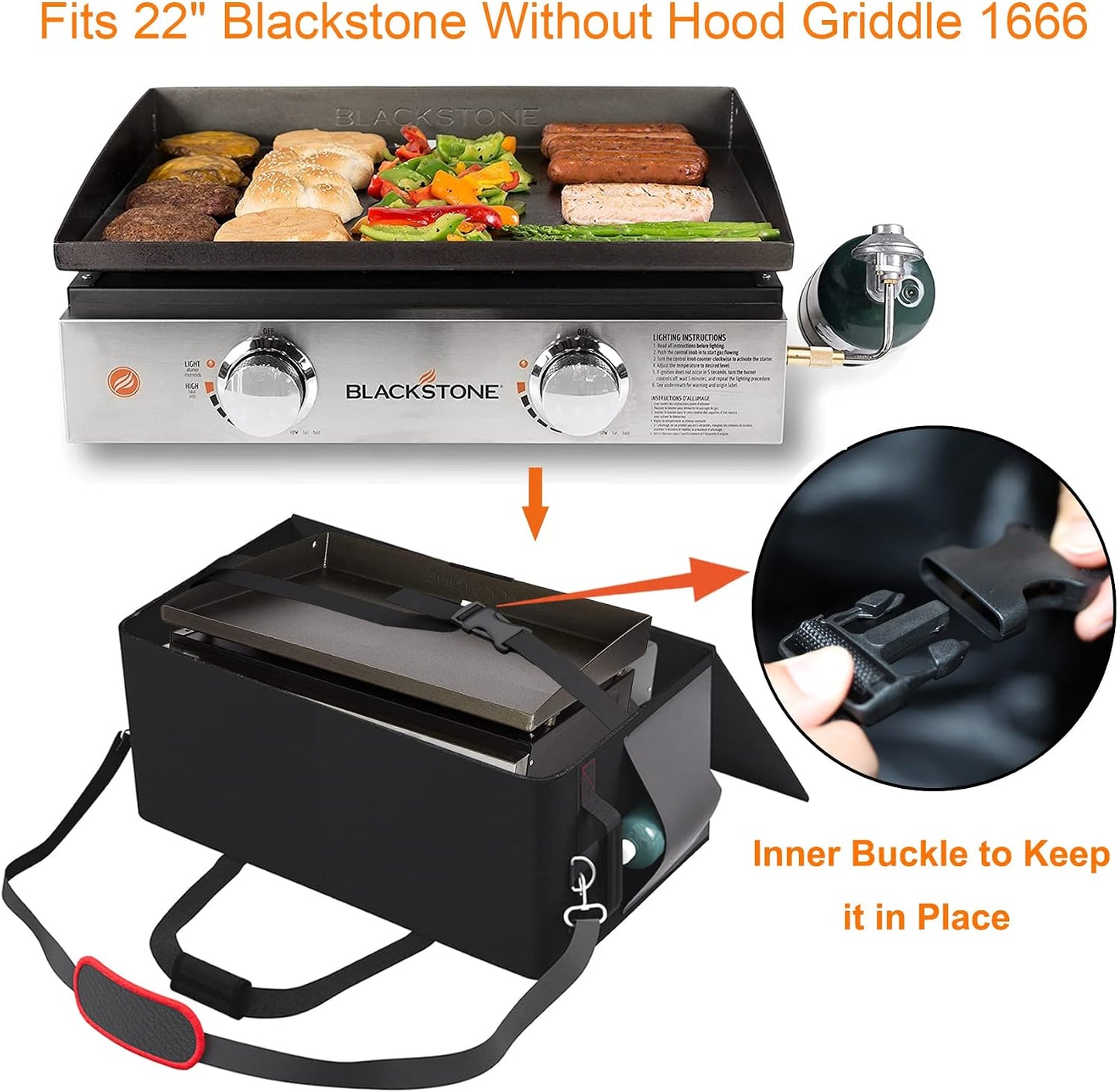 Bolsa transporte parrilla Blackstone 22pulg sin tapa
