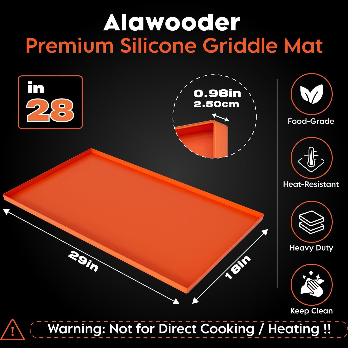 Alfombrilla silicona parrilla Blackstone 28pulg