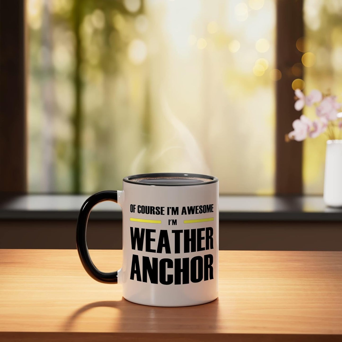 Taza de cerámica para clima original negra/blanca