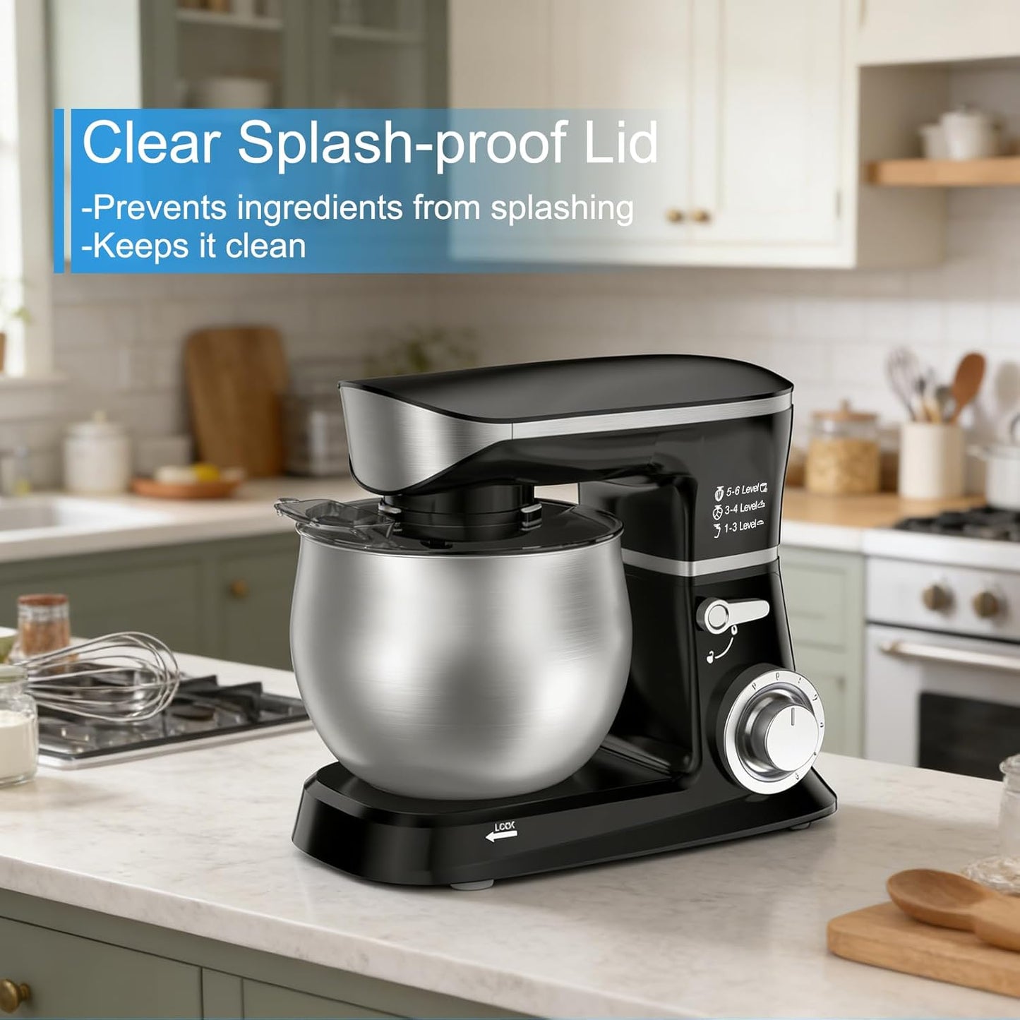Batidora eléctrica pie 6.5qt cabeza inclinable 6 vel