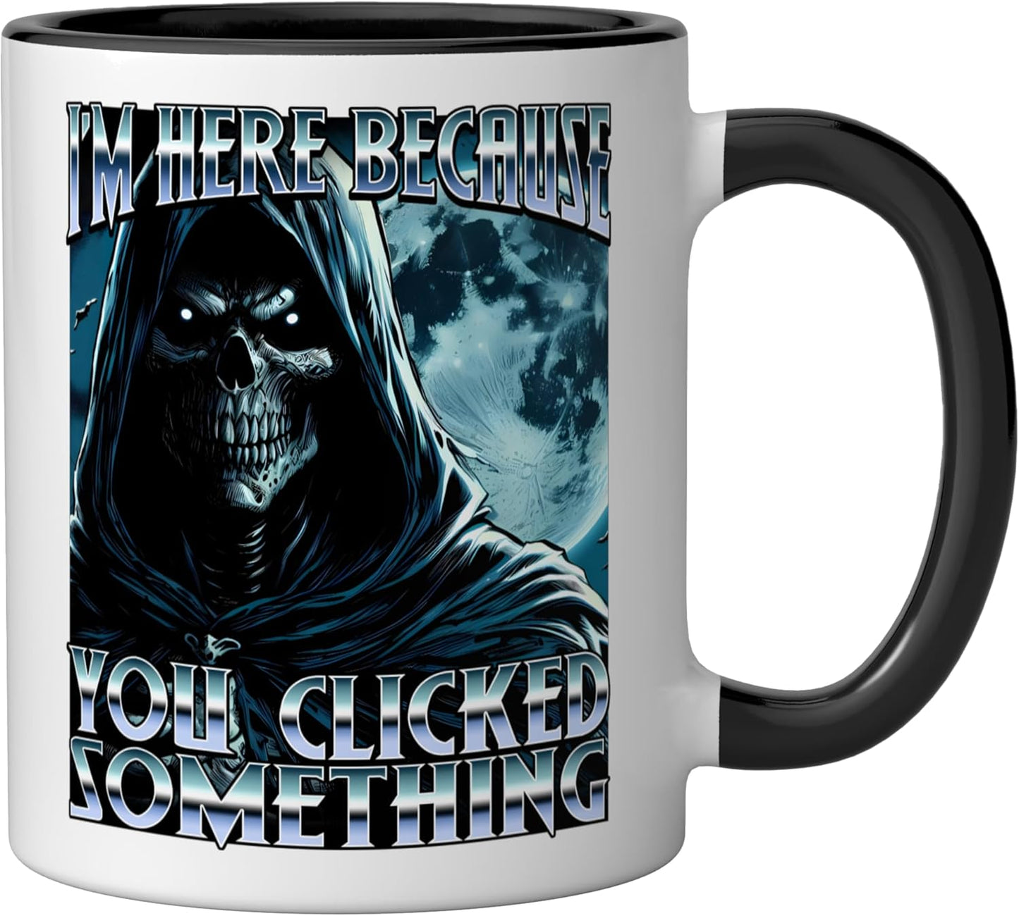 Taza de cerámica de seguridad cibernética negro/blanco