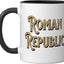 Taza cerámica Roma Antigua República Romana negro/blanco