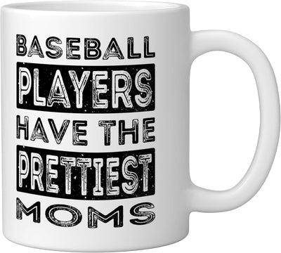 Taza cerámica para temporada de béisbol con mensaje sobre mamás