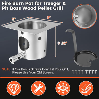 Repuesto olla combustión acero inox Traeger Pit Boss
