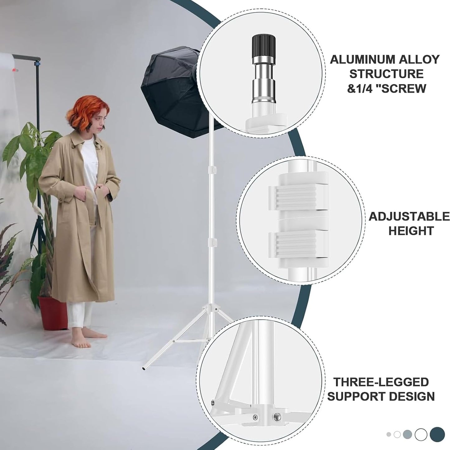 Soporte luz 7ft para foto y video pack 2 con funda speedlight