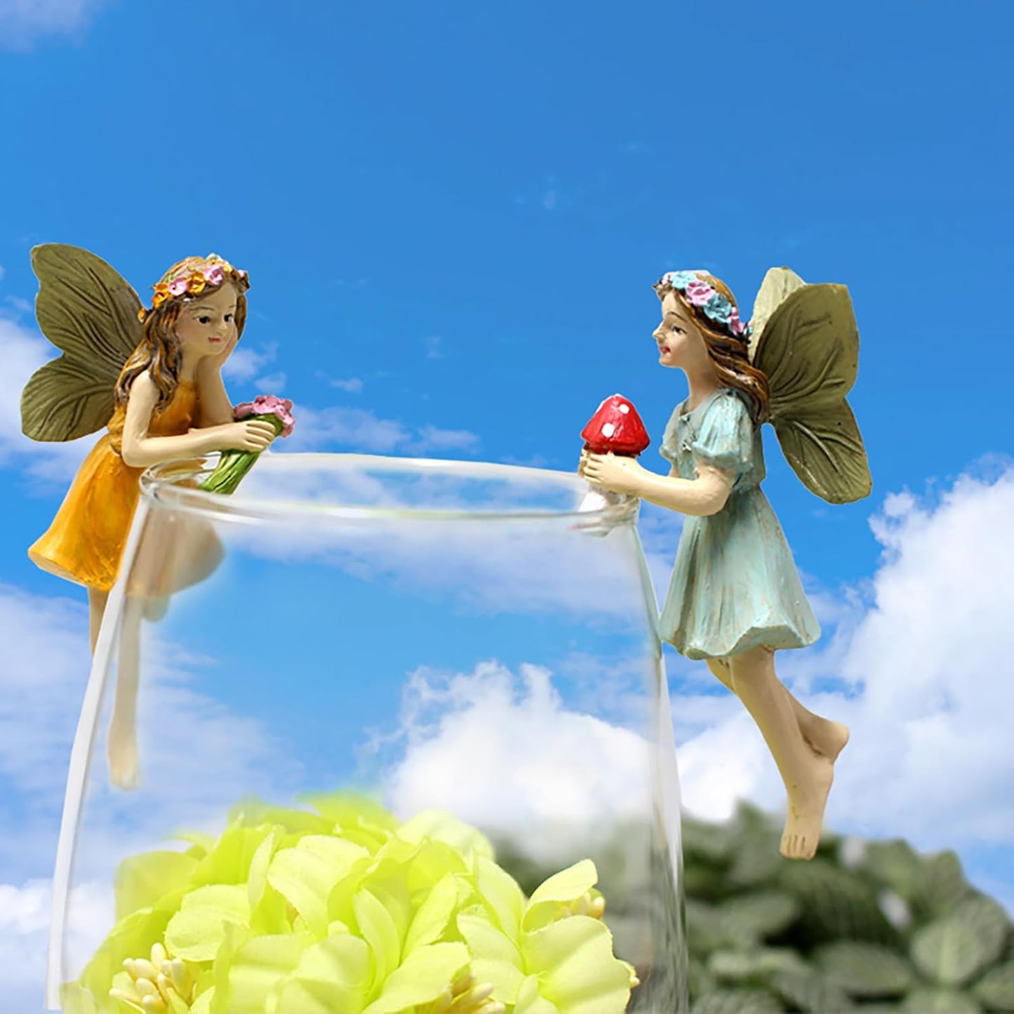 Figuras hadas resina decoración jardín patio 5 pzas