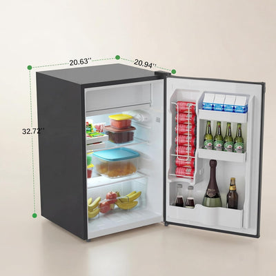 Mini refrigerador con congelador y control de temperatura