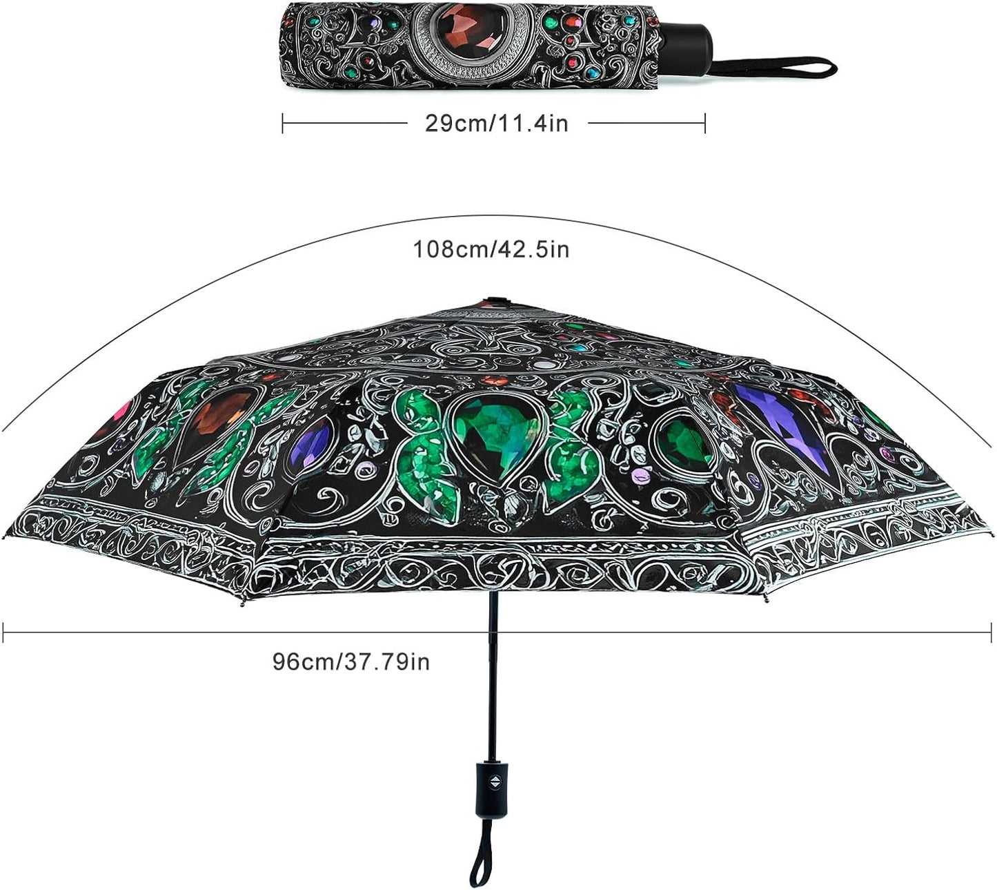 Paraguas viaje plegable automático para mujer hombre lluvia sol