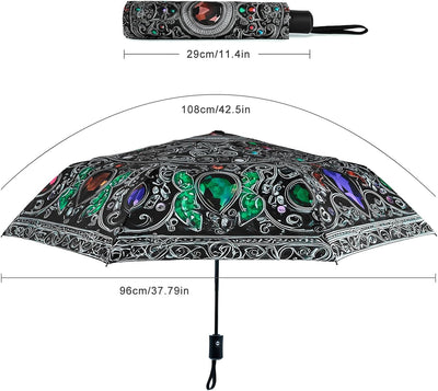Paraguas viaje plegable automático para mujer hombre lluvia sol