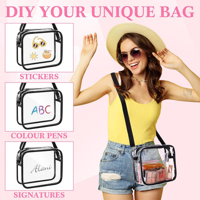 Bolso cruzado transparente PVC para hombro viaje