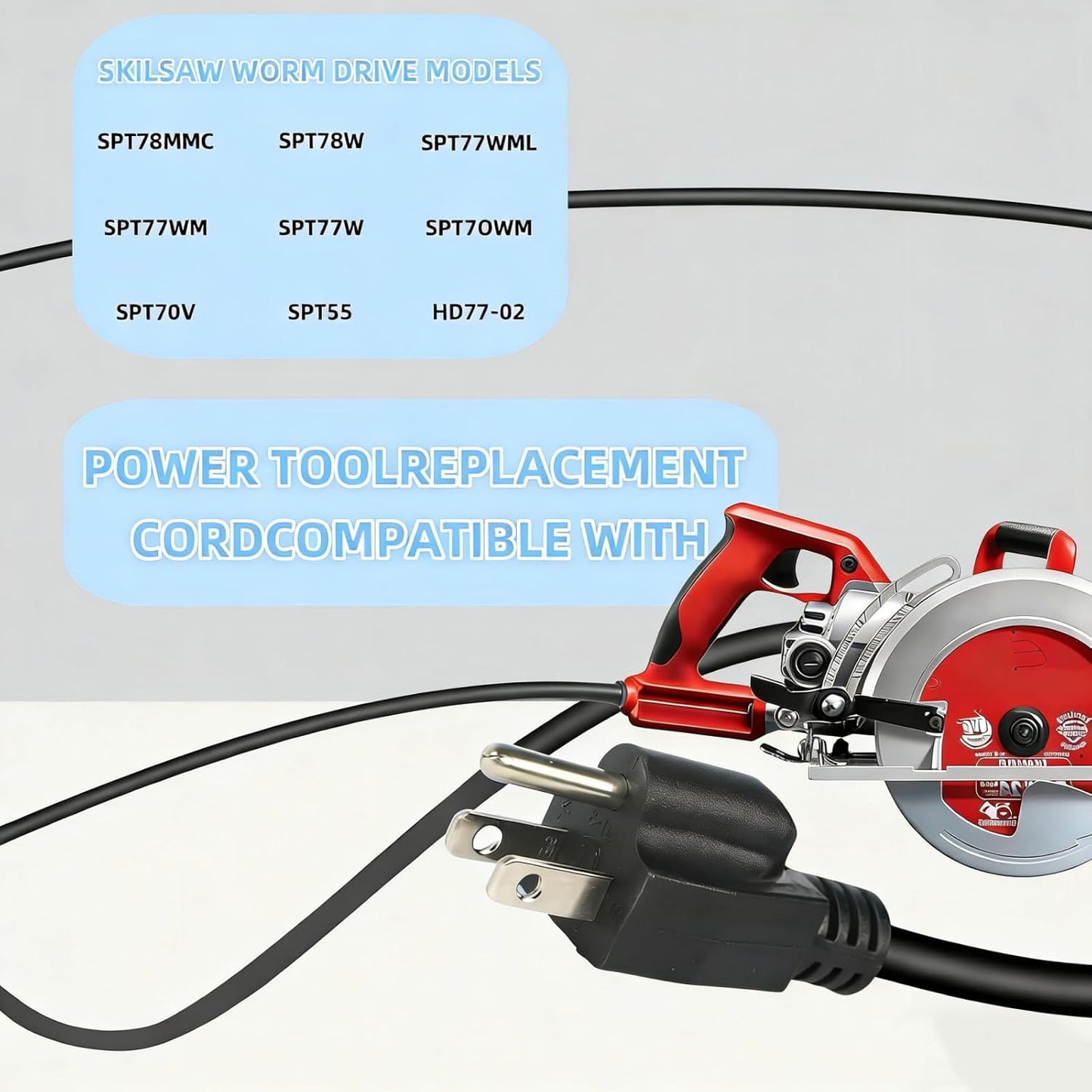 Cable alimentación sierra circular comp SKILSAW SPT77WM