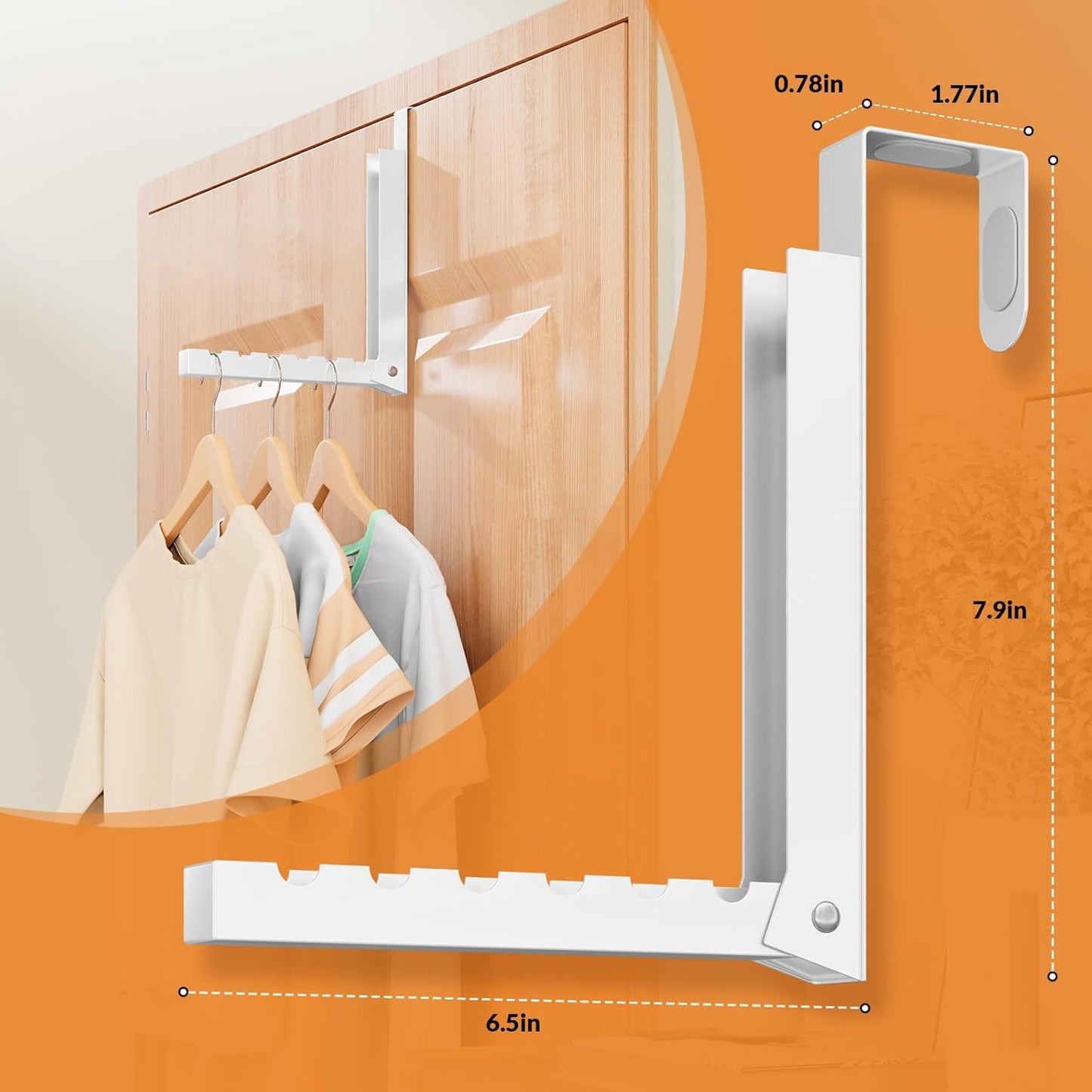 Estante secado puerta metálico plegable ahorra espacio