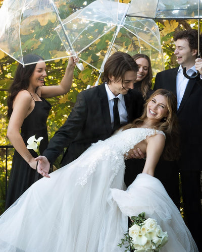 Paraguas burbujas transparente para bodas eventos