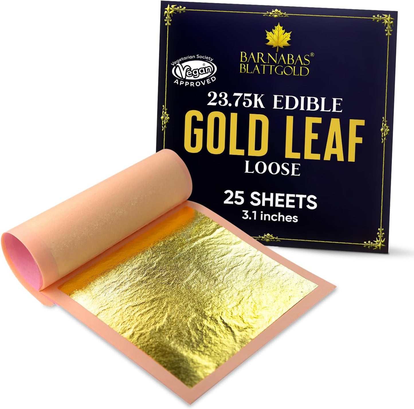 Hoja oro comestible 24k para cupcakes 1.5pulg
